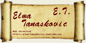 Elma Tanasković vizit kartica